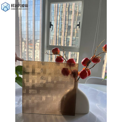 Painel de vidro de padrão de bronze para a construção de requisitos e tamanhos personalizados