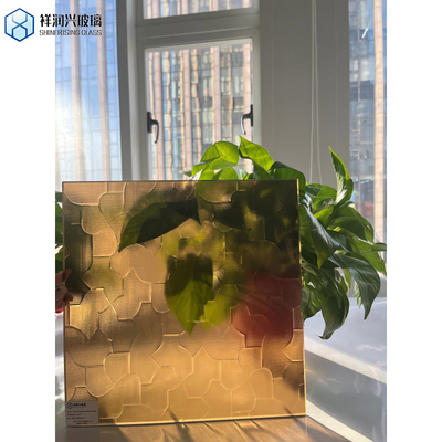 Vidro flutuante de cor sólida de bronze e vidro com padrão de bronze Excelente escolha para móveis