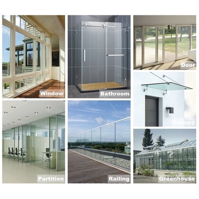 10 mm espessura vidro temperado flutuante transparente Produto principal para vidro de construção 5 mm demanda