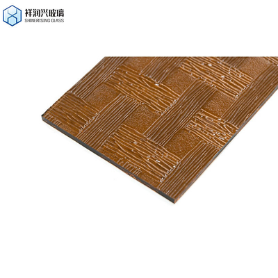 4 mm Espelho temperado extra-claro Padrão de vidro Quadrados triturados Painel Espelho Vidro transparente