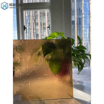 Estrutura sólida Arte colorida grande personalizada Chapas de vidro endurecidas para transparência de janela