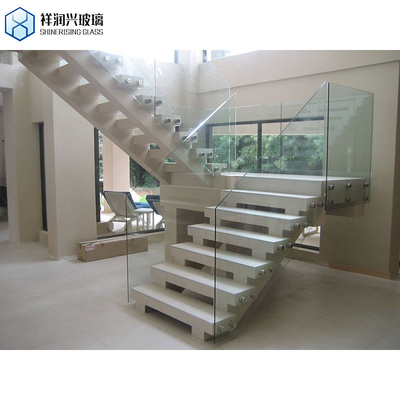 6mm 8mm 10mm espessura inquebrável resistente flutuante painel de vidro temperado para edifício de elevação