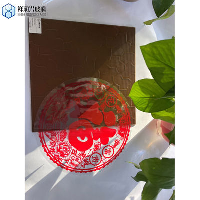 Construção de folha de vidro colorido de padrão decorativo de 3 mm personalizado para artes murais