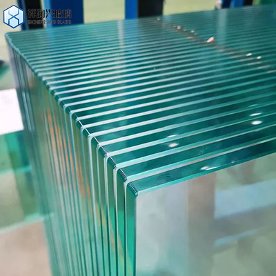 Painéis de vidro temperado transparente de 10 mm personalizados para convés Material de construção resistente ao calor