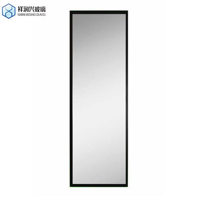 Espelho de parede de ginásio de cor castanha-dourada grande com folha de vidro de espelho de alumínio