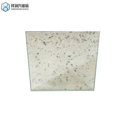 Dimensão personalizada D5 5mm azulejos de espelho de vidro antigo dourado com borda plana ISO certificado