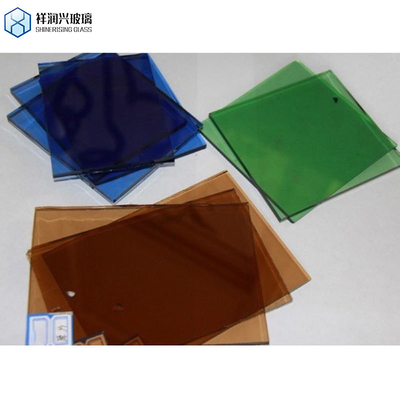 Vidro de construção vidro temperado colorido/tintado laminado com bordas polidas personalizadas