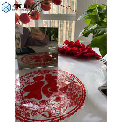 Espelho de vidro transparente decorativo com bordas polidas planas e certificado SGS