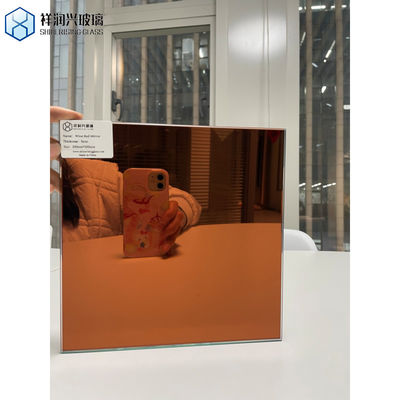 Decoração de parede de banheiro de vidro temperado em transparente/color/alumínio/prata/antiga com design sem enquadramento