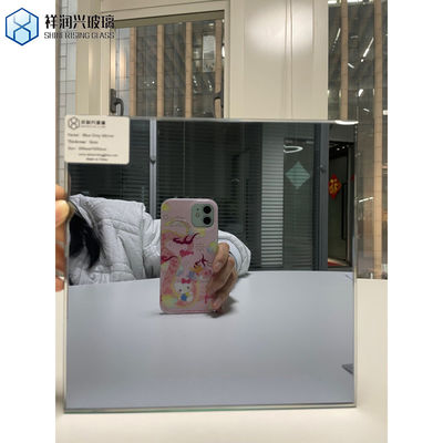 Decoração de parede de banheiro de vidro temperado em transparente/color/alumínio/prata/antiga com design sem enquadramento