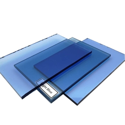 Vidro flutuante colorido 3mm-12mm com opcionais cores verde azul cinza bronze e forma plana