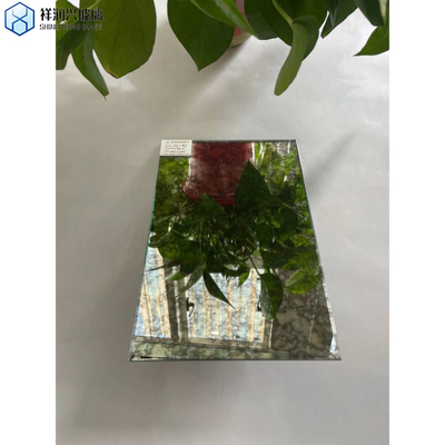 Estilo de personalização vidro espelho antigo colorido para decoração de banheiro lavatório