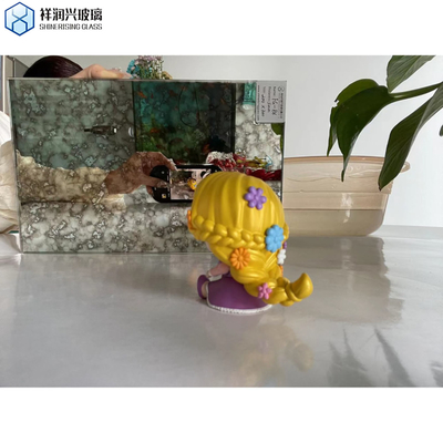 Estilo de personalização vidro espelho antigo colorido para decoração de banheiro lavatório