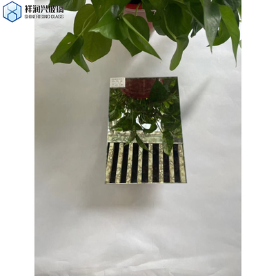 Estilo de personalização vidro espelho antigo colorido para decoração de banheiro lavatório