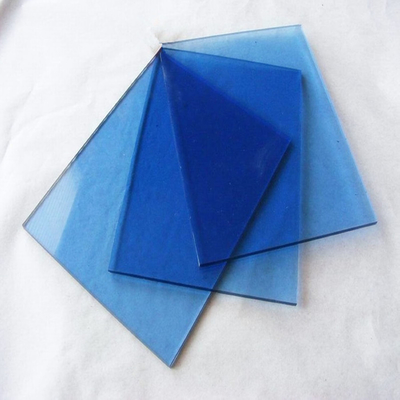 Vidro colorido 5mm 6mm 8mm reflector azul verde tintado vidro temperado
