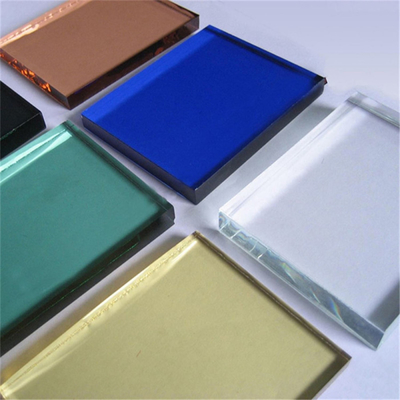 Vidro colorido 5mm 6mm 8mm reflector azul verde tintado vidro temperado
