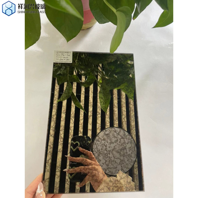 Alta demanda de camadas espelho antigo para vidro decorativo na parede desenho retângulo