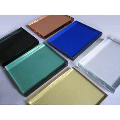 Personalização 4mm 5mm 6mm 8mm Bronze Verde Azul Cinzento Float Glass Color Reflective Tinted Glass Construção de vidro em vidro colorido temperado
