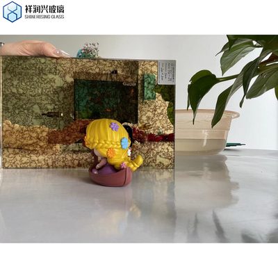 Vidro de espelho antigo de borda lisa polida para técnica decorativa laminado 4mm 5mm 6mm