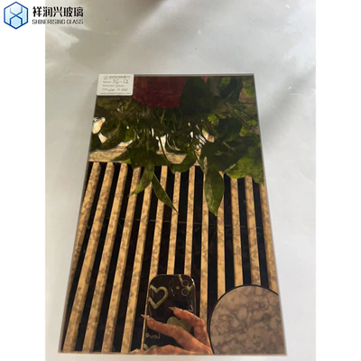 Vidro de espelho antigo de borda lisa polida para técnica decorativa laminado 4mm 5mm 6mm
