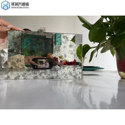 Espelho de parede LED de vidro comercial retangular para decoração de casa moderna