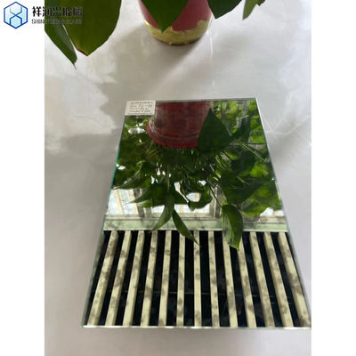 Espelho de parede LED de vidro comercial retangular para decoração de casa moderna