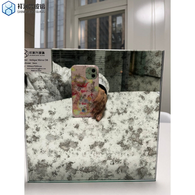 Decoração colorida personalizada acabamento prateado backsplashes modernos com vidro espelho antigo