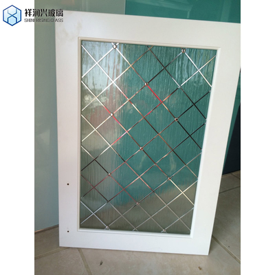 3mm-19mm Espessura de vidro temperado plano Porta de padrão de flor de gelo para decoração de edifícios