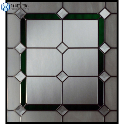 Arte Decorativa Catedral Vidro em Aqua azul transparente com borda polida plana