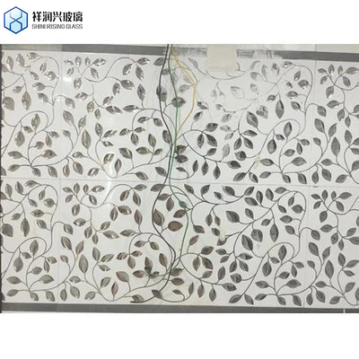 Artigos de forma plana e conformes, de arte fundida, com padrões, painéis de vidro flutuado para decoração de parede