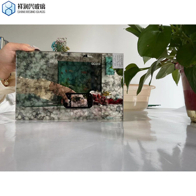 Espelho de decoração de arte vintage de comprimento completo com borda polida plana e certificado ISO