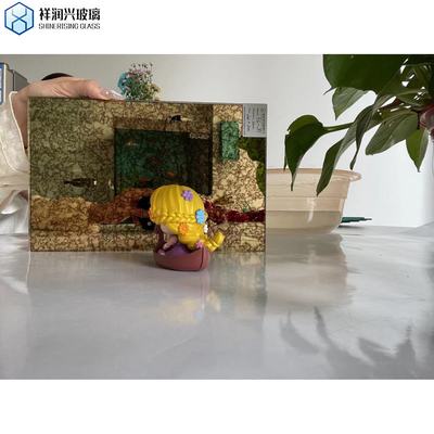 Espelho de decoração de arte vintage de comprimento completo com borda polida plana e certificado ISO