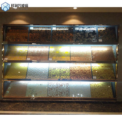 Sala de banho de vidro congelado com gravação de ácido certificada ISO para proteção e decoração da privacidade