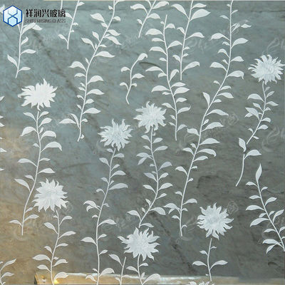 Sala de banho de vidro congelado com gravação de ácido certificada ISO para proteção e decoração da privacidade