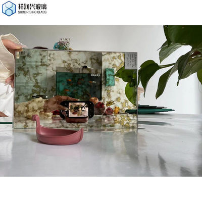 Vidro decorativo polido plano espelho antigo folha de vidro para parede vidro único