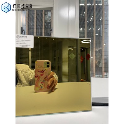 Folha de vidro de espelho colorido decorativo de parede com aprovação CE e personalizada