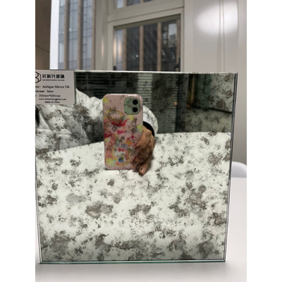 2mm-10mm customizadas azulejos de vidro espelho antigo para decoração de parede em diferentes tamanhos