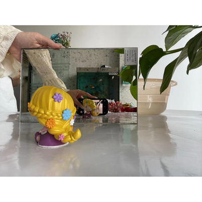Chapas de vidro de espelho de prata antiga para decoração de casa moderna