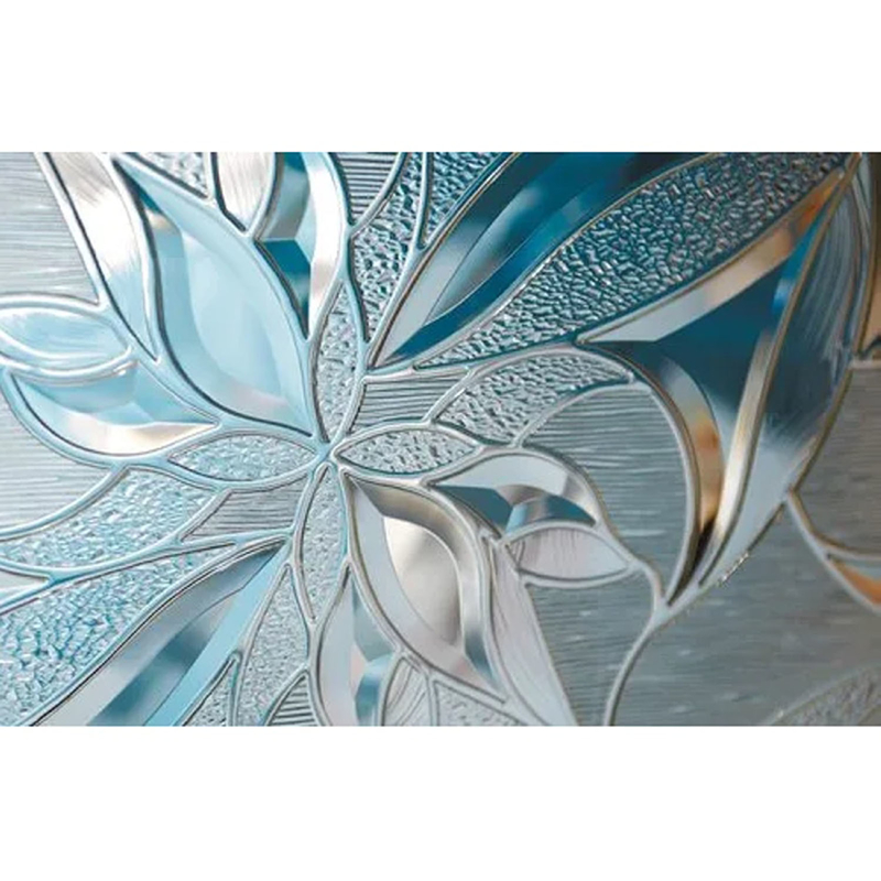 Vidro padrão para porta, janela e divisor de quarto Vidro decorativo pintado Cor clara