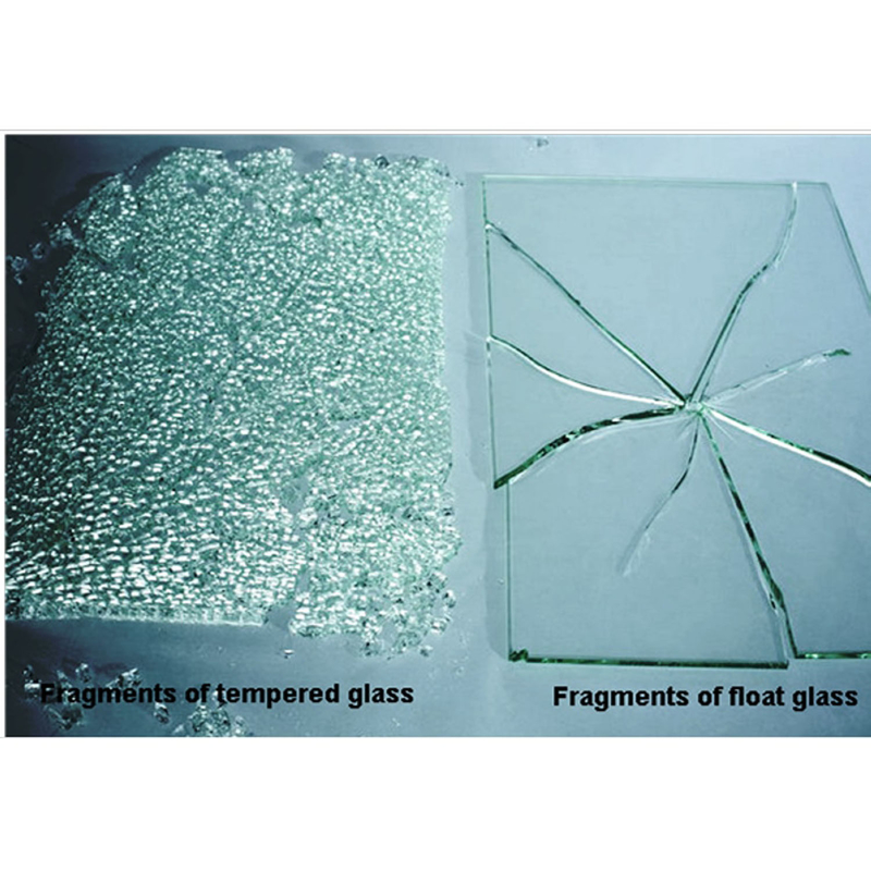 Refrigerador de duas portas de vidro de 4 mm temperado com baixa E Índia com estado de fragmento III