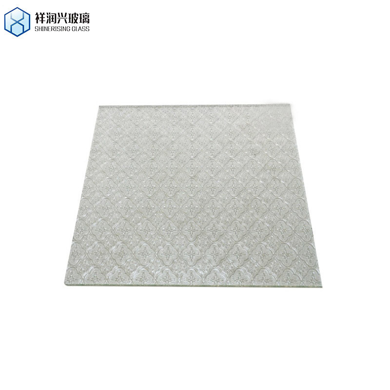 Vidro transparente com padrão Flora 3mm 4mm 5mm para Janela de Banho da Chinhilla Glasschina