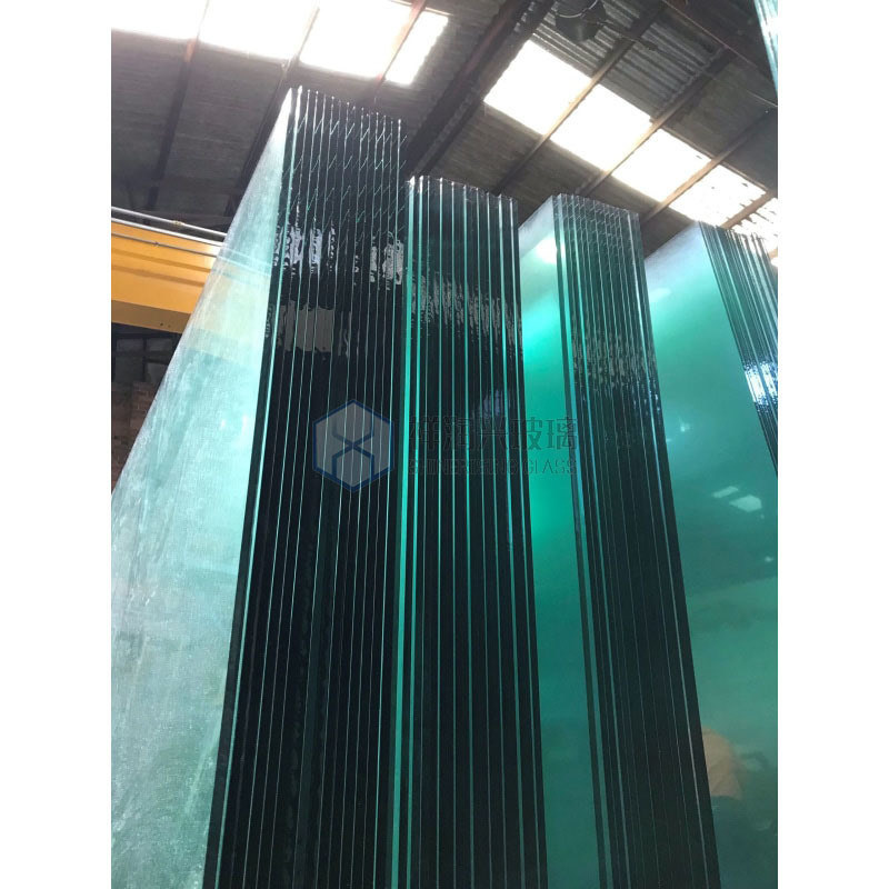 Ect azul. tamanho personalizado vidro laminado curvo vidro azul grau de aço super-temperado