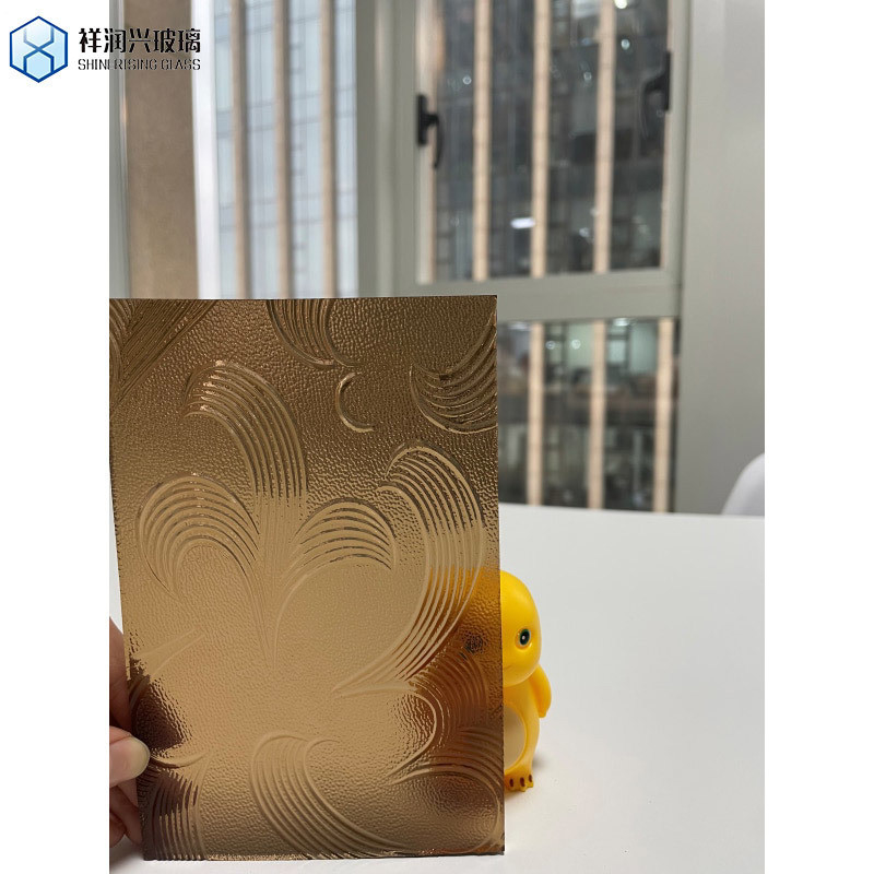 Vidro personalizado de cor de bronze dourado Nashiji com bordas polidas planas