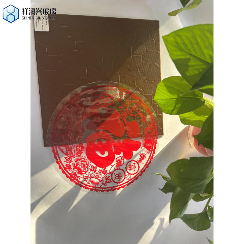 Padrão de vidro de divisória de cana estreita de bronze tintado/texturizado/figurado/rolado