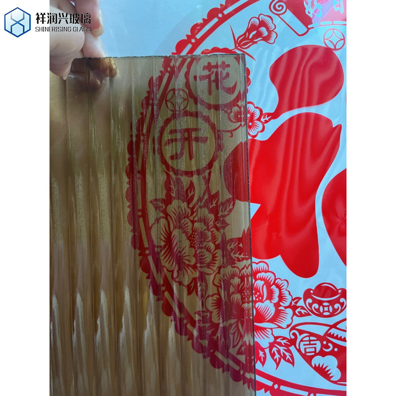 Vidro transparente com padrão de flor de bronze 3-6 mm para o principal produto Vidro com padrão
