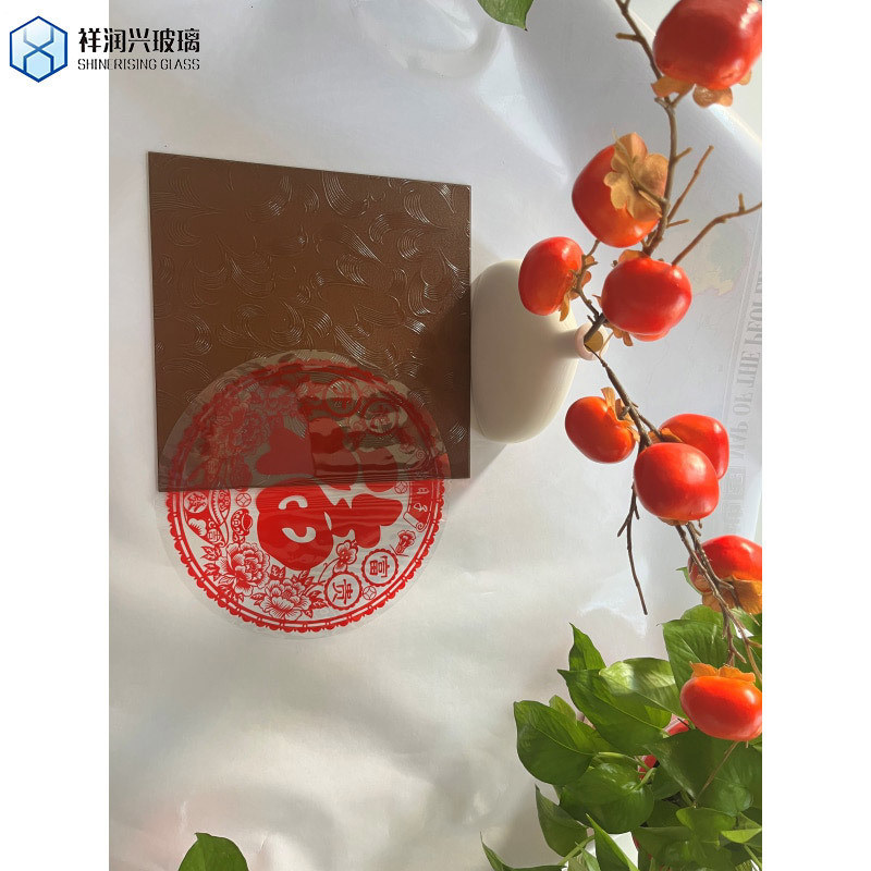 Personalização Vidro de cor marrom/bronce padronizado/rolhado/figurado com vários desenhos