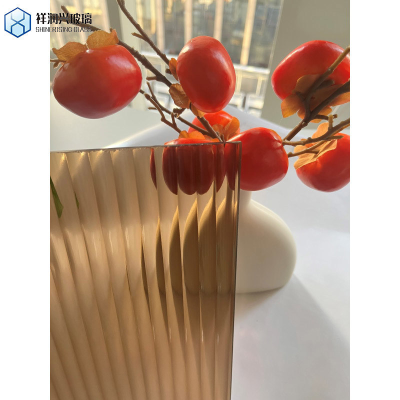 Painel de vidro de padrão de bronze para a construção de requisitos e tamanhos personalizados