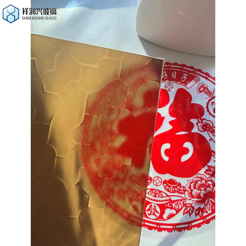 4mm Marrom Moru padrão flautado 10mm Painel de vidro transparente divisória vidro temperado a fuso quente