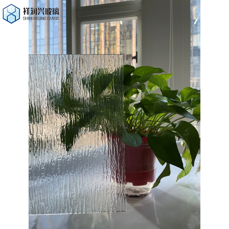 Vidro de base transparente de 3 mm-8 mm Flutelite-S Vidro decorativo em relevo para tipos de janelas