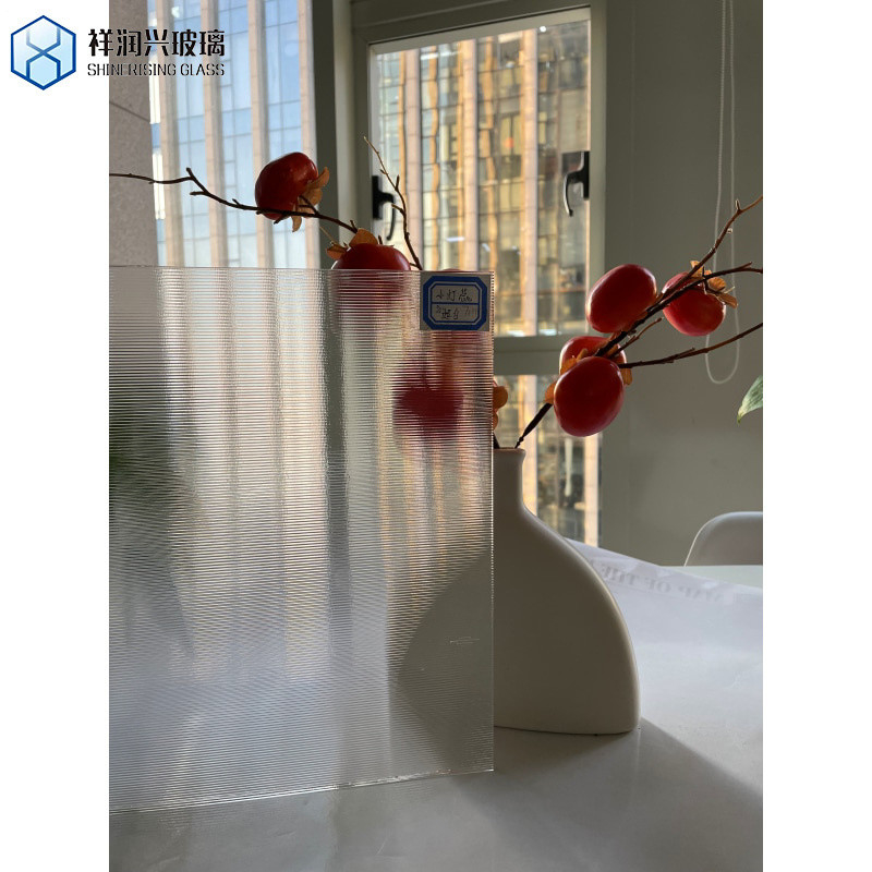 Produto principal 5 mm 8 mm 10 mm Vidro revestido por nervuras de ranhuras redondas endurecidas de ferro baixo para divisórias